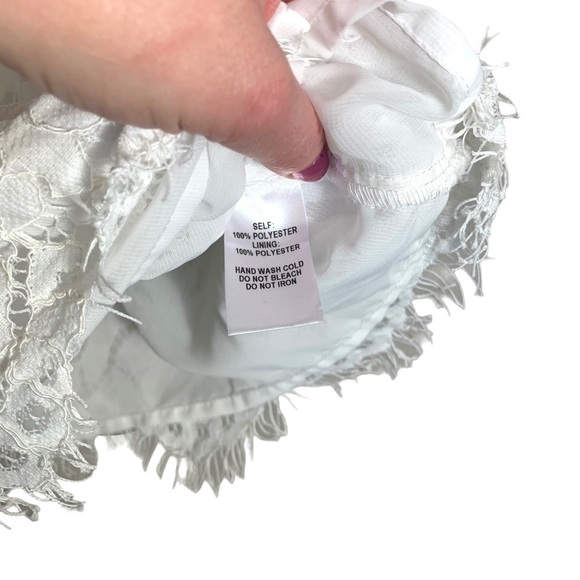 Lulu’s Ethereal View Ivory Lace Off Shoulder Top Medium - Picture 8 of 16